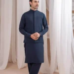 Midnight Blue Shalwar Kameez – Minimalist Premium Formal Wear